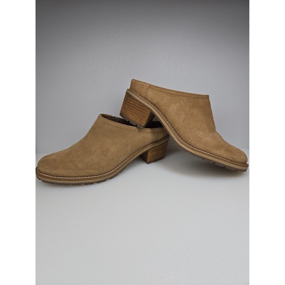 L.L. Bean Deerfield Tan Suede Mule Slip-On Shoes Women's Size 7.5 - Picture 10 of 12